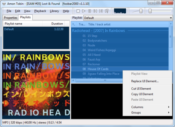 Слушать музыку, как аудиофил с Foobar2000 [Windows] 2011 12 23 14h28 28